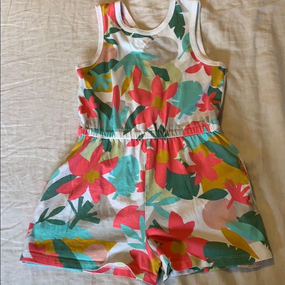 Tea Collection Cross Back romper shorts Size 10